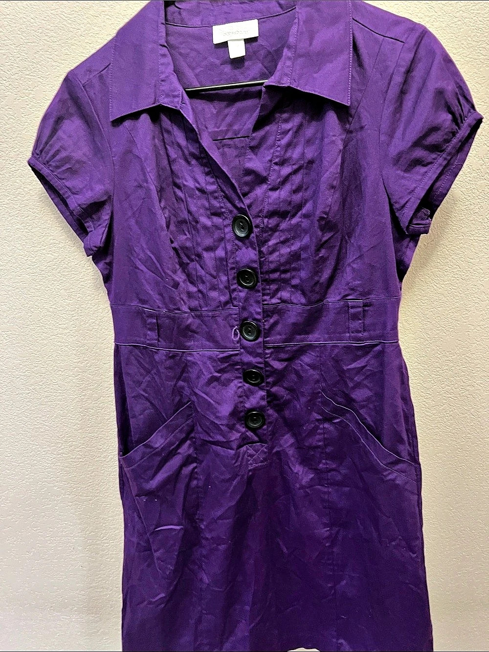 dressbarn Purple Collared Mini Dress Size 10 Like New Y2K #Dress